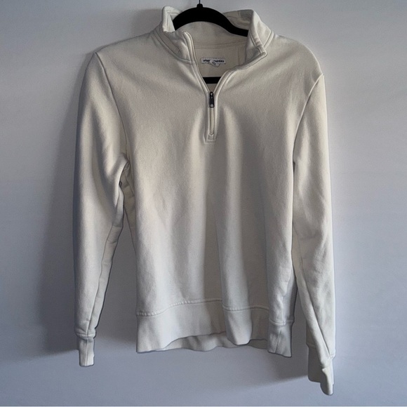 Amazon Essentials Cream 1/4 Zip Pullover Sweatshirt - Picture 2 of 7